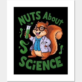 A Scientist Squirrel Nuts About Science Posters and Art